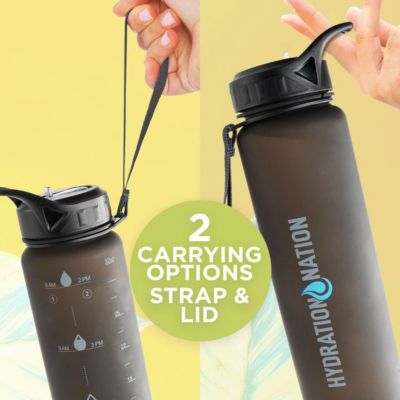 Hydration Nation Water Bottle With Time Marker 32oz