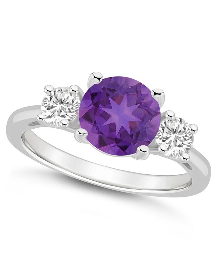 Macy's Women's Amethyst (13/4 ct.t.w.) and White Topaz (2/3 ct.t.w.) 3