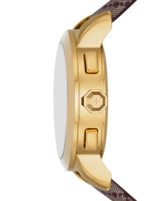 Tory Burch Women's Chronograph The Tory Claret Jacquard and