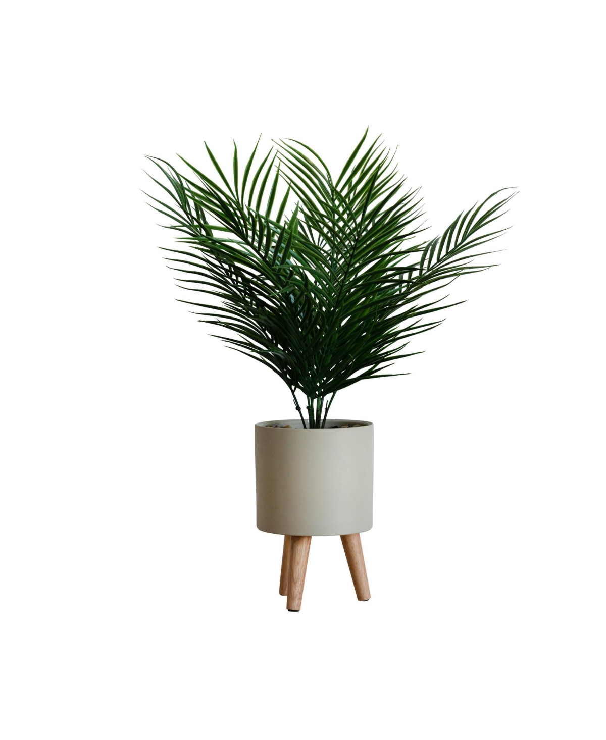 Desktop Artificial Palm in Decorative Pot, 23" - Light Beige