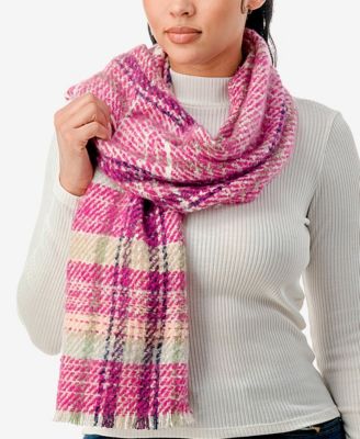 Women's Ultra Cozy Fringed Plaid Scarf
