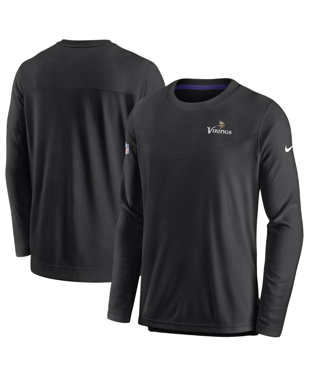 Men's NikeMinnesota Vikings Sideline Lockup Performance Long Sleeve T-shirt - Black