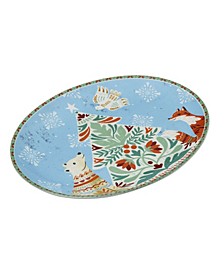 Cottage Christmas Large Platter