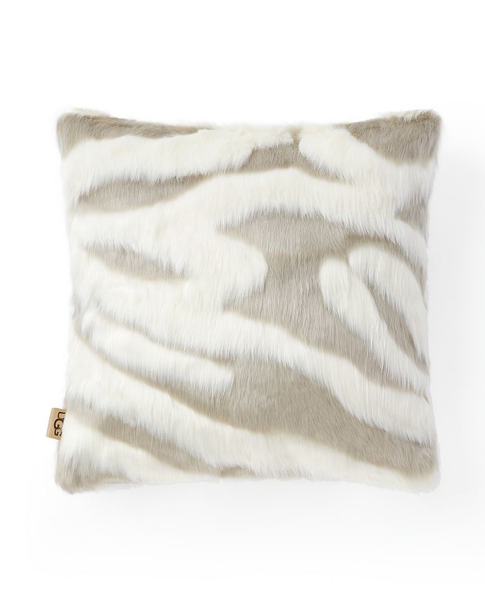 UGG® Shayla Jacquard Faux Fur Decorative Pillow, 20" x 20" Macy's