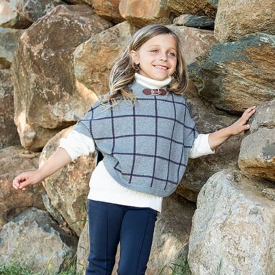 Girls Organic Cotton Sweater Cape