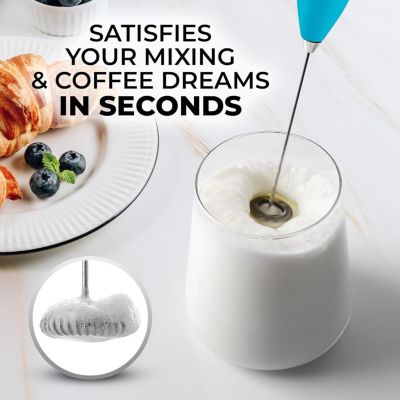 Powerful Milk Frother Wand Ultra Fast Handheld Drink Mixer