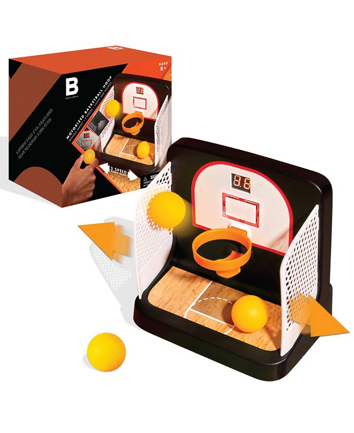 Black Series Motorized Basketball Hoop Game with Balls Set, 4 Piece