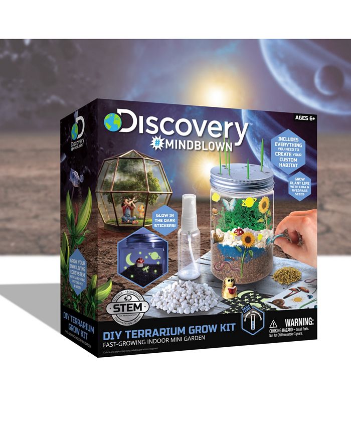 Discovery #MINDBLOWN Discovery Kids DIY Terrarium Grow Kit, Fast ...