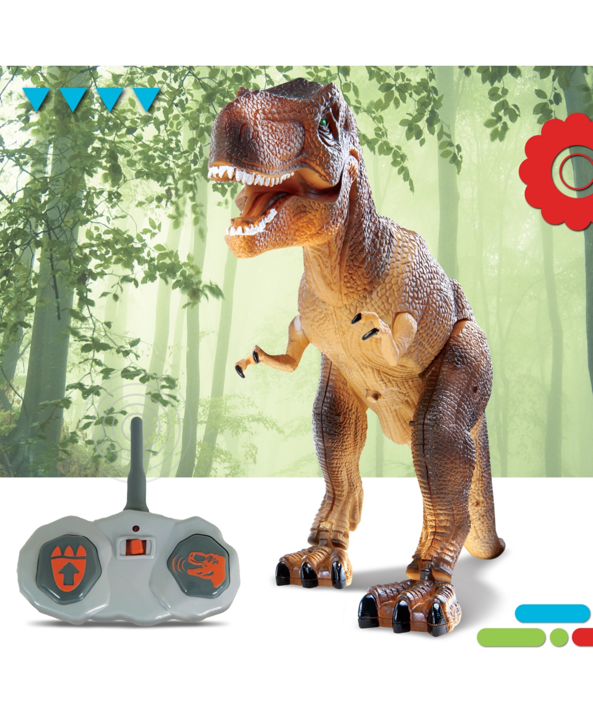 Shop Discovery Rc T Rex Dinosaur Electronic Toy Action Figure In Brown