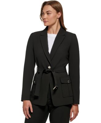 Calvin Klein Women's Belted Blazer - Macy's