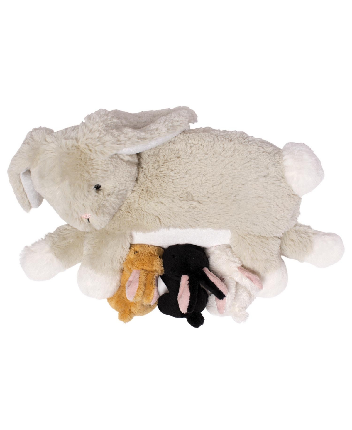 Shop Manhattan Toy Company Nursing Nola Nurturing Rabbit Stuffed Animal With Plush Baby Bunnies In Multicolor