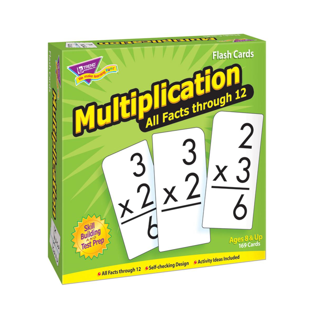 Trend Enterprises Kids' , Inc. Multiplication 0-12 All Facts Skill Drill Flash Cards Set, 169 Piece