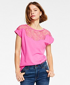 Women's Lace-Trimmed T-Shirt