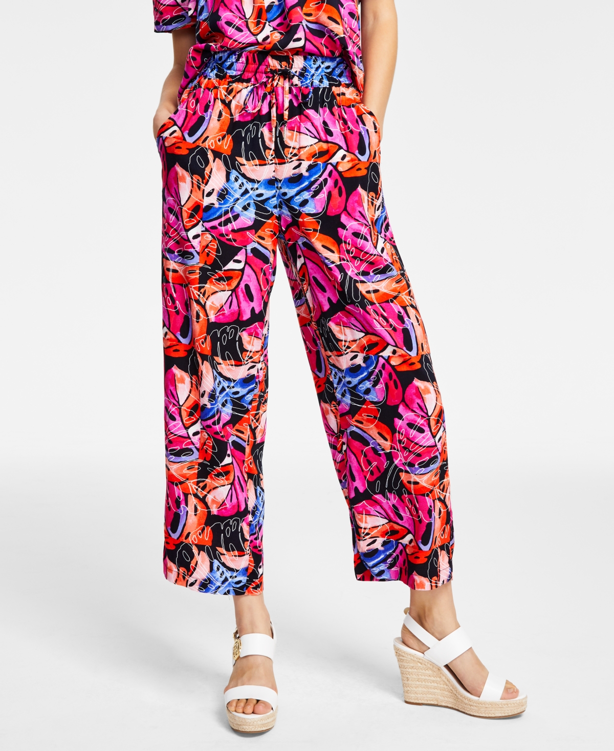 Tommy Hilfiger Women's Printed Pull-On Pants