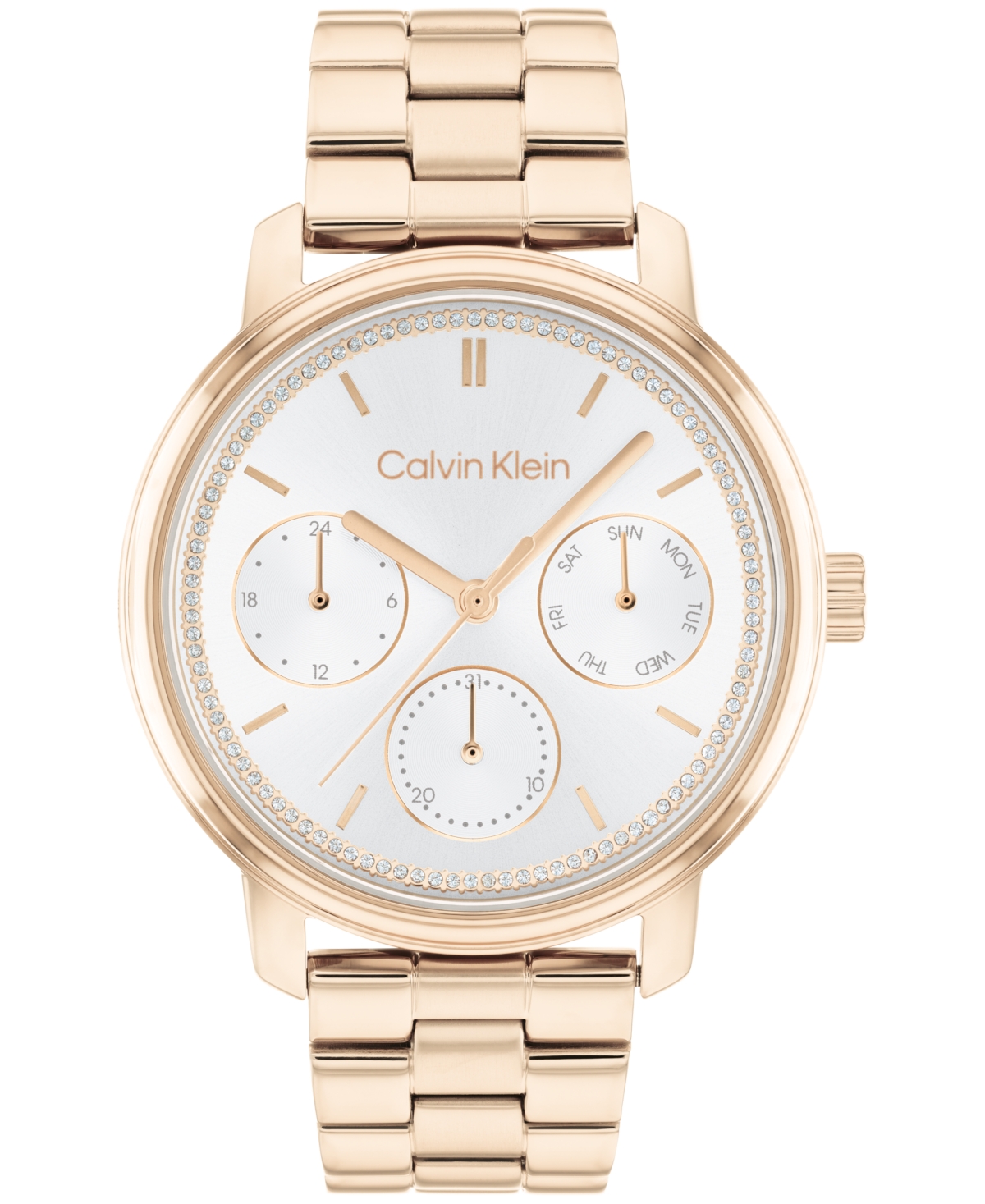 Calvin Klein Women's Carnation Gold-tone Stainless Steel Bracelet Watch 38mm