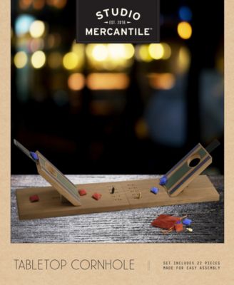 Studio Mercantile Wooden Tabletop Cornhole Game Set, 11 Pieces