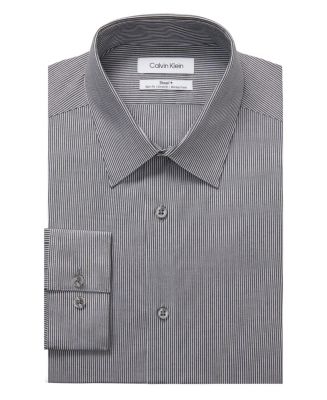 Calvin Klein Men's Steel Slim Fit Stretch Wrinkle Free Dress Shirt - Macy's