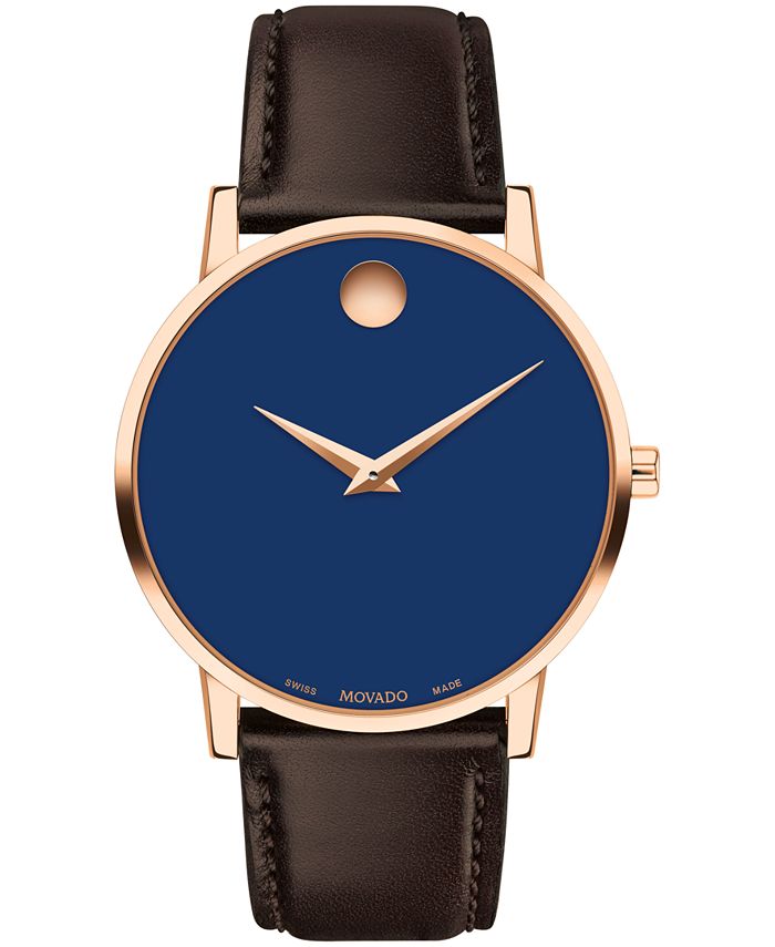 Movado Men s Museum Classic Swiss Quartz Brown Genuine Leather
