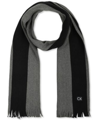Calvin Klein - Men's Thick Side Stripe Logo Scarf