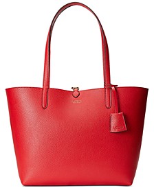 Large Reversible Faux Leather Tote Bag