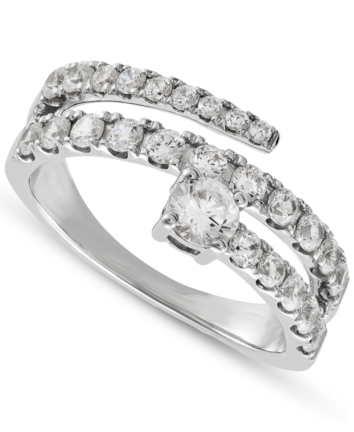 Lab Grown Diamond Coil Ring (1-1/4 ct. t.w.) in 14k White Gold - White Gold