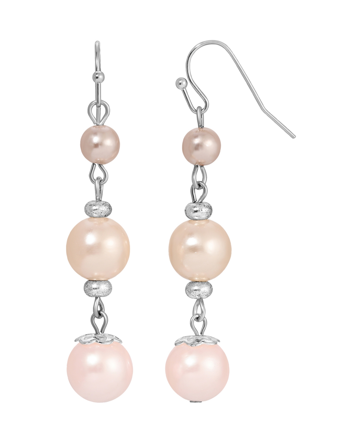 2028 Multi Color Imitation Pearl Drop Earrings