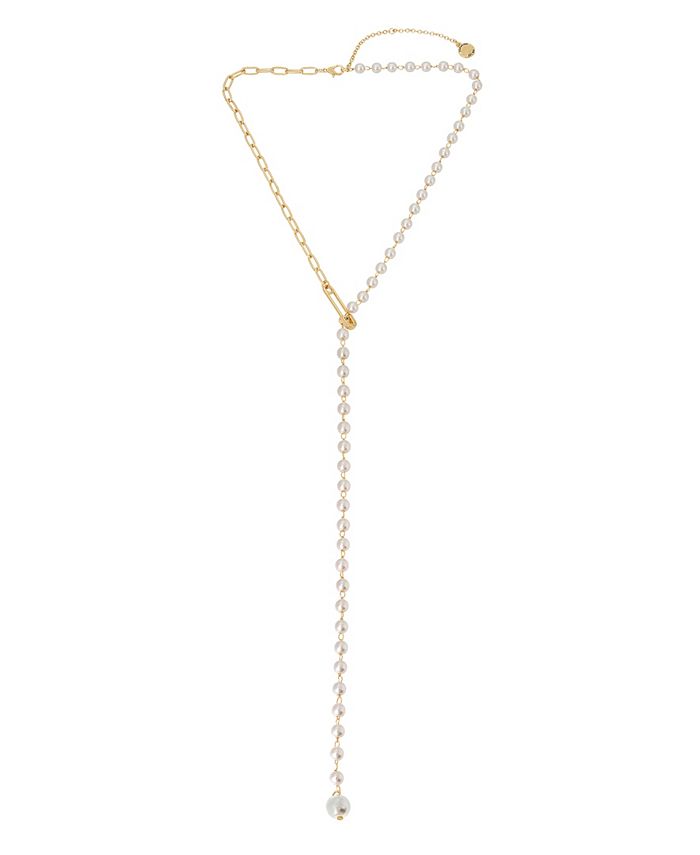 Steve Madden Safety Pin Y Necklace - Macy's