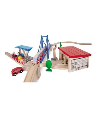 Eichhorn Large Wooden Train Play Set, 58 Piece
