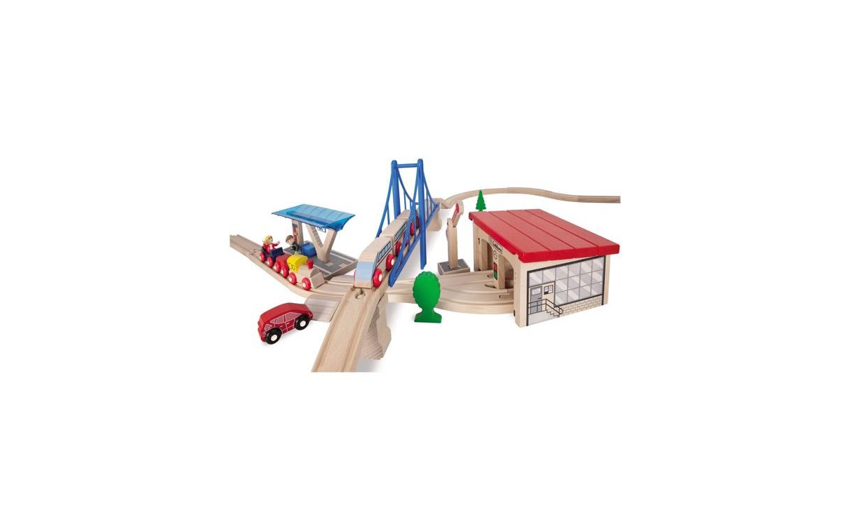 Simba Toys Eichhorn Large Wooden Train Play Set, 58 Piece In Multi