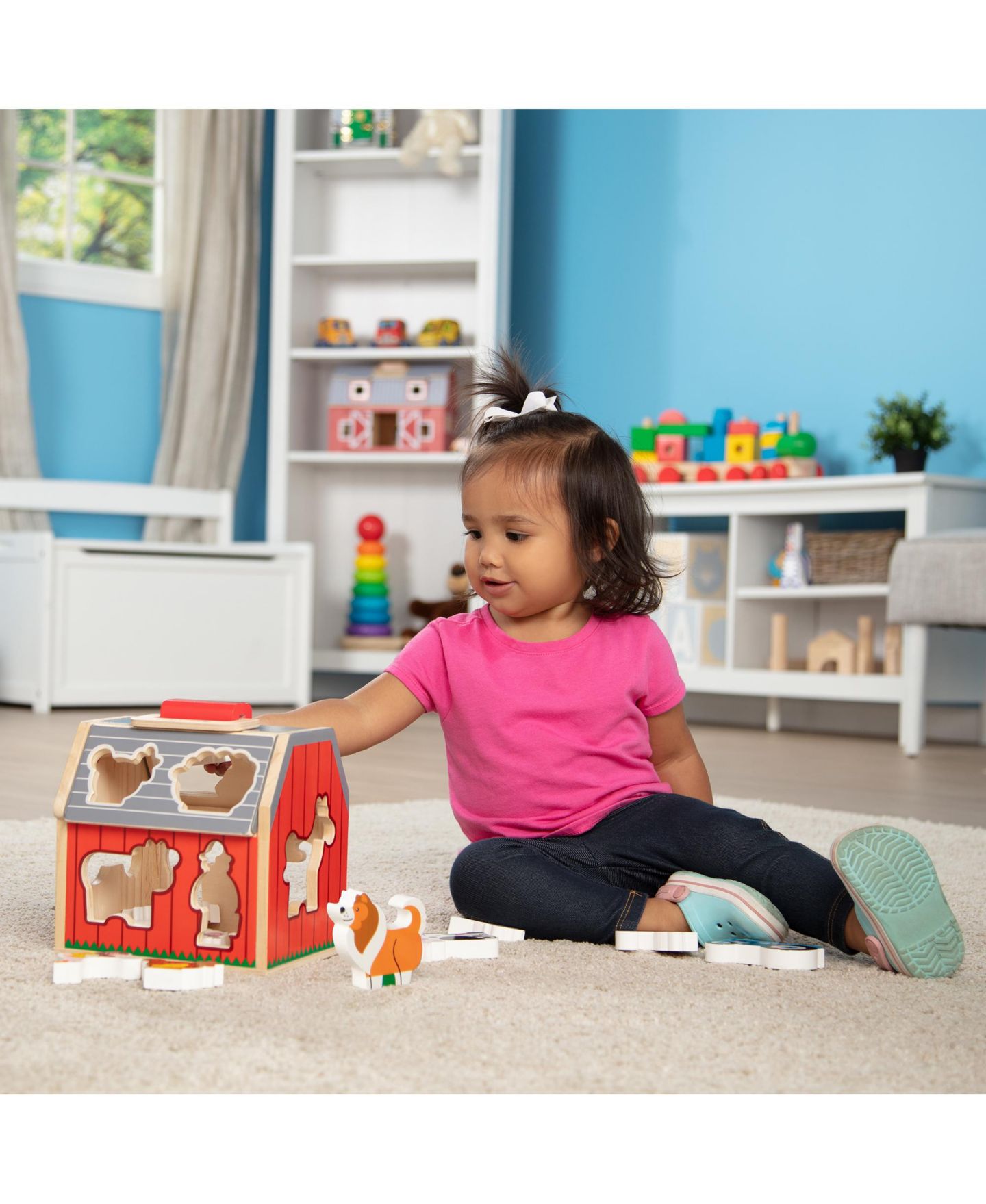 Детские игрушки Melissa and Doug Wooden Sorting 10-Piece Barn, Ages 2+ — фото 5