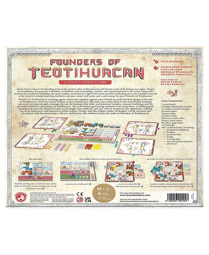 GTS Distribution Fundadores Del Juego De Mesa Teotihuacan-Tile