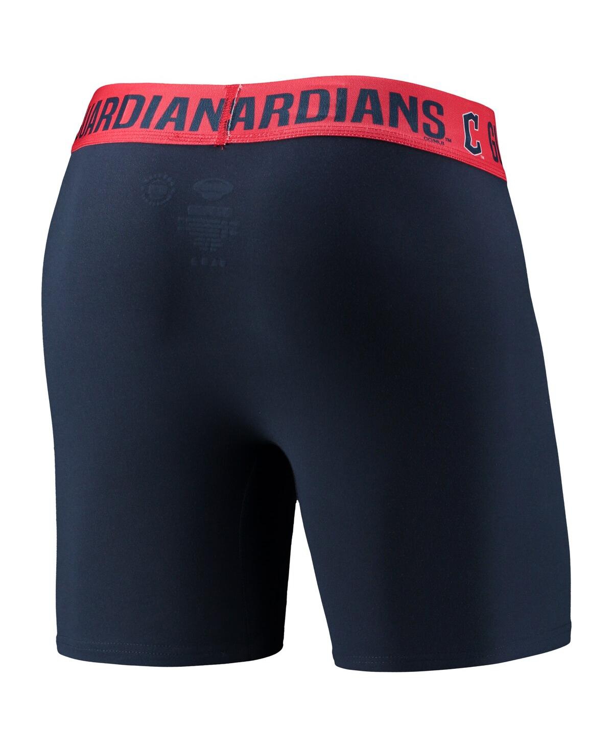 Shop Concepts Sport Men's  Navy, Red Cleveland Guardians Two-pack Flagship Boxer Briefs Set In Navy,red