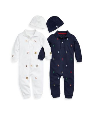 Baby Boys Schiffli Cotton Coverall