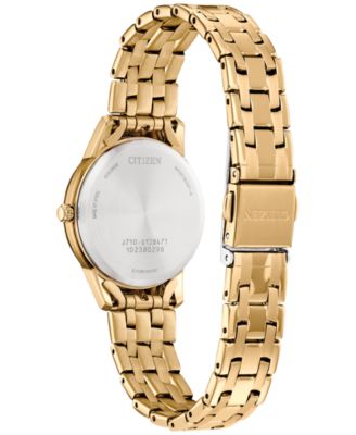 Eco-Drive Women's Classic Gold-Tone Stainless Steel Bracelet Watch 29mm