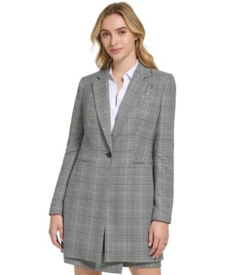 Calvin klein glen plaid blazer hotsell