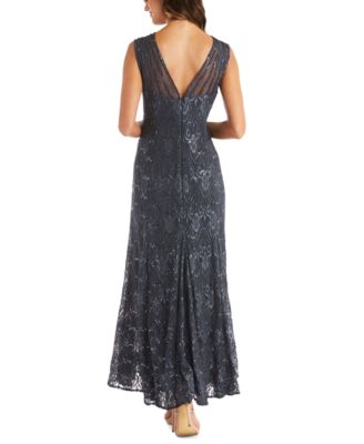 R & M Richards Petite Sequin Lace Gown - Macy's