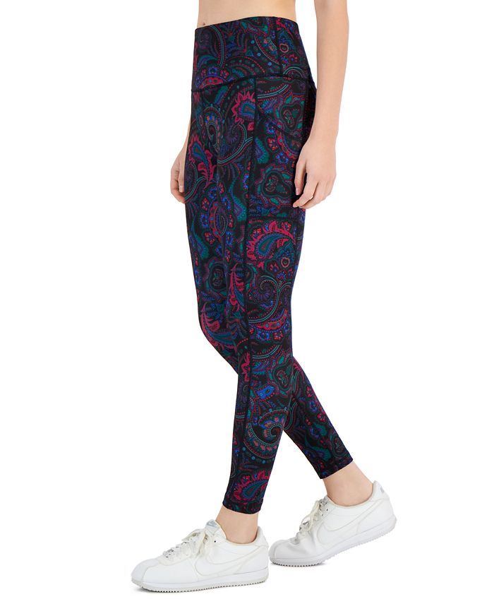 Id Ideology Womens Compression Reversible 7 8 Leggings Black Size Small main image 1