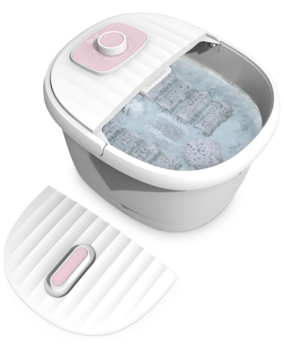 Tzumi Slf Deluxe Heated Portable Bubble Bath Foot Massager In One Color