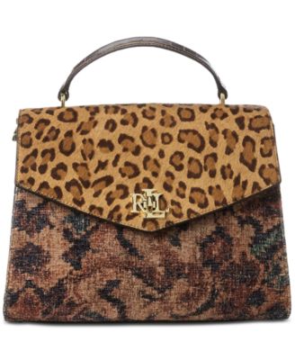 Lauren Ralph Lauren Jacquard Farrah Animal Print Satchel Macy s