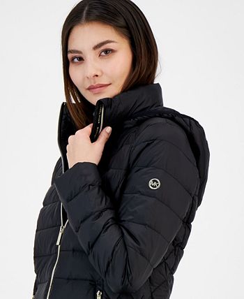 Michael Kors Hooded Stretch Packable Down Puffer Coat, Created For Macy's  Reviews Coats Jackets Women Macy's 