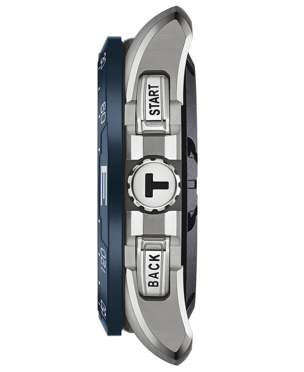 Shop Tissot Men's Swiss T-touch Connect Solar Blue Textile & Leather Strap Smart Watch 48mm