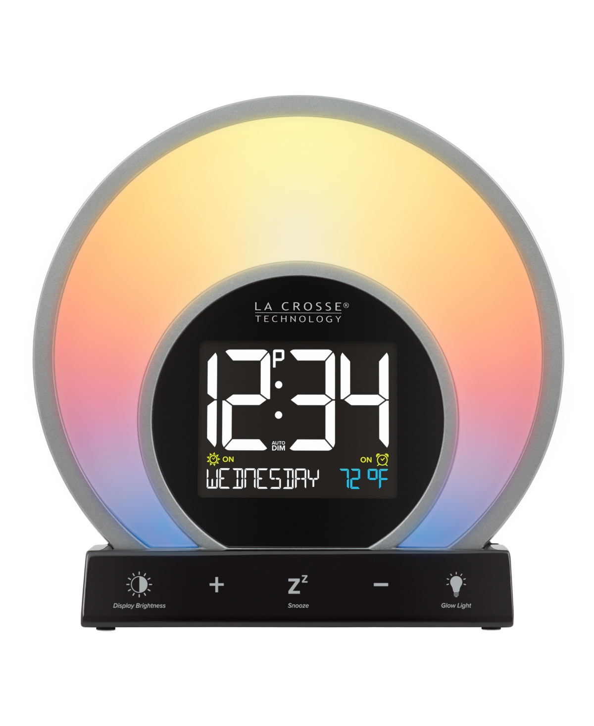 La Crosse Technology W74146-int Digital Soluna Sunrise Sunset Light Alarm Clock In Multi