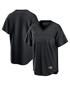 Men's Black Boston Red Sox Pitch Black Fashion Replica Jersey
