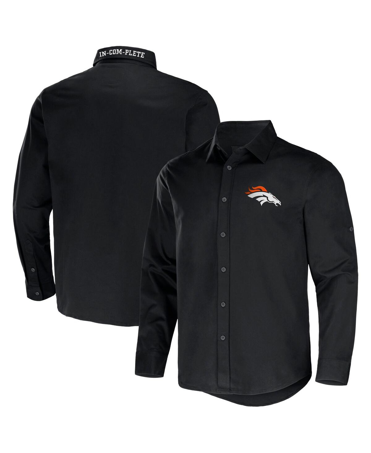 Fanatics Men's Nfl X Darius Rucker Collection By  Black Denver Broncos Convertible Twill Long Sleeve