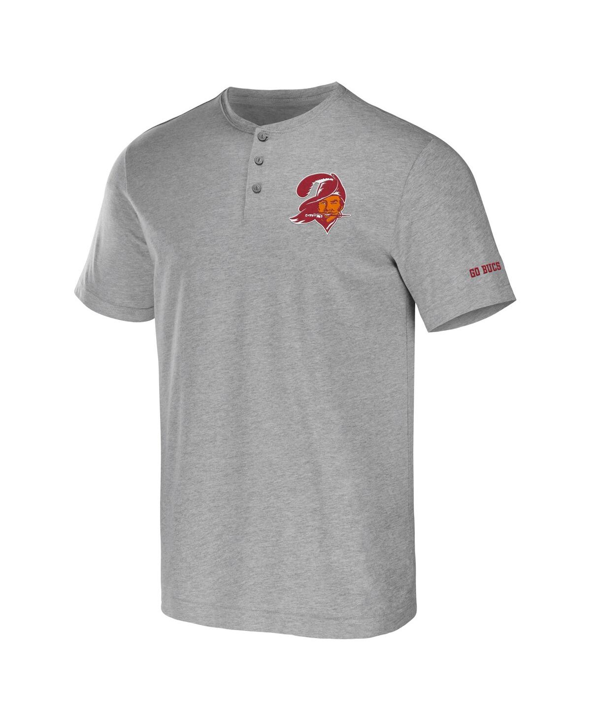 Shop Fanatics Men's Nfl X Darius Rucker Collection By  Heather Gray Tampa Bay Buccaneers Henley T-shirt