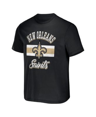 Men's NFL x Darius Rucker Collection by Black New Orleans Saints Stripe T-shirt