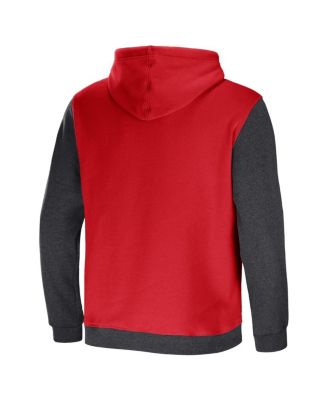Men's NFL x Darius Rucker Collection by Red, Charcoal Tampa Bay Buccaneers Colorblock Pullover Hoodie