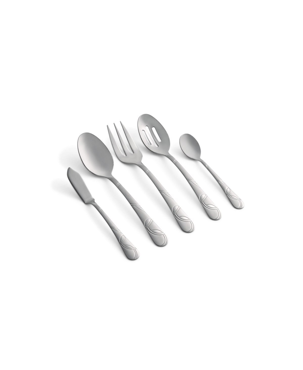 Shop Cambridge Silversmiths Felicity Sand 45-piece Stainless Steel Flatware Set, Service For 8 In Silver