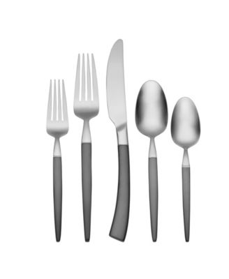 Adjacent Midnight 20 Piece Everyday Flatware Set, Service For 4
