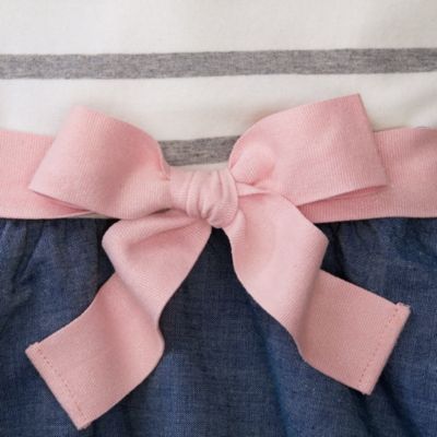 Baby Girls Organic Cotton Lightweight Blocked Skater Dress